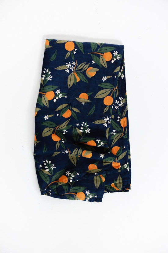 Little clementine kids room orange blossom swaddle