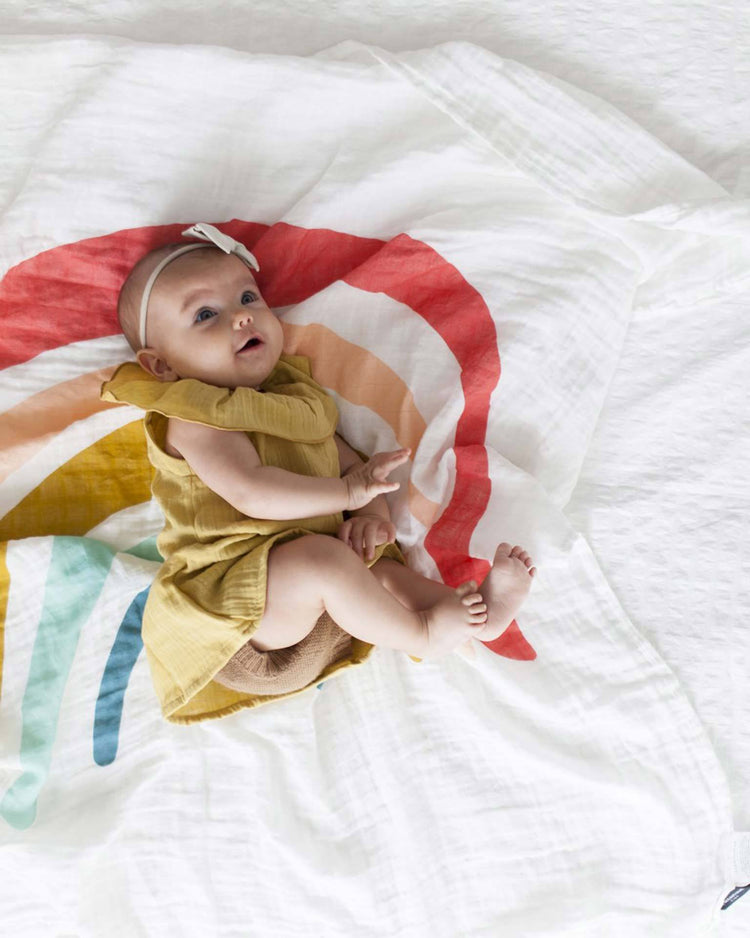 Little clementine kids baby accessories rainbow swaddle