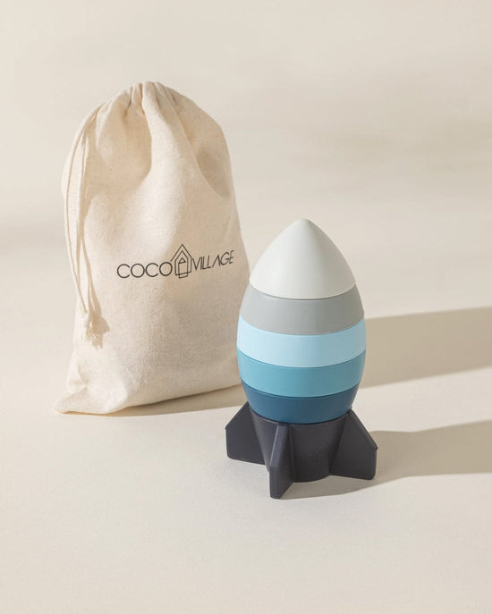 Little coco village play silicone stackable rocket
