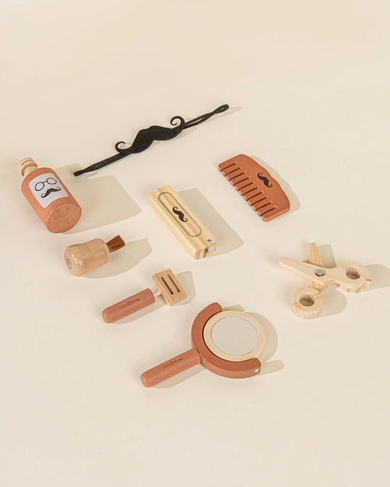 Little coco village play wooden barber set