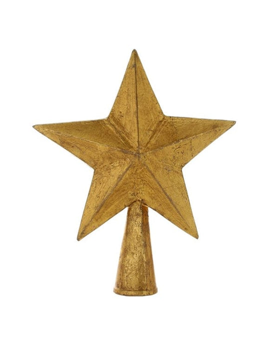 Little cody foster room large 5 point antique gold star tree topper