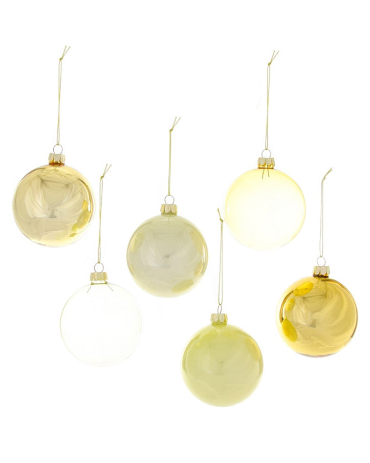 Little cody foster room large hue ornaments - set of 6 in yellow