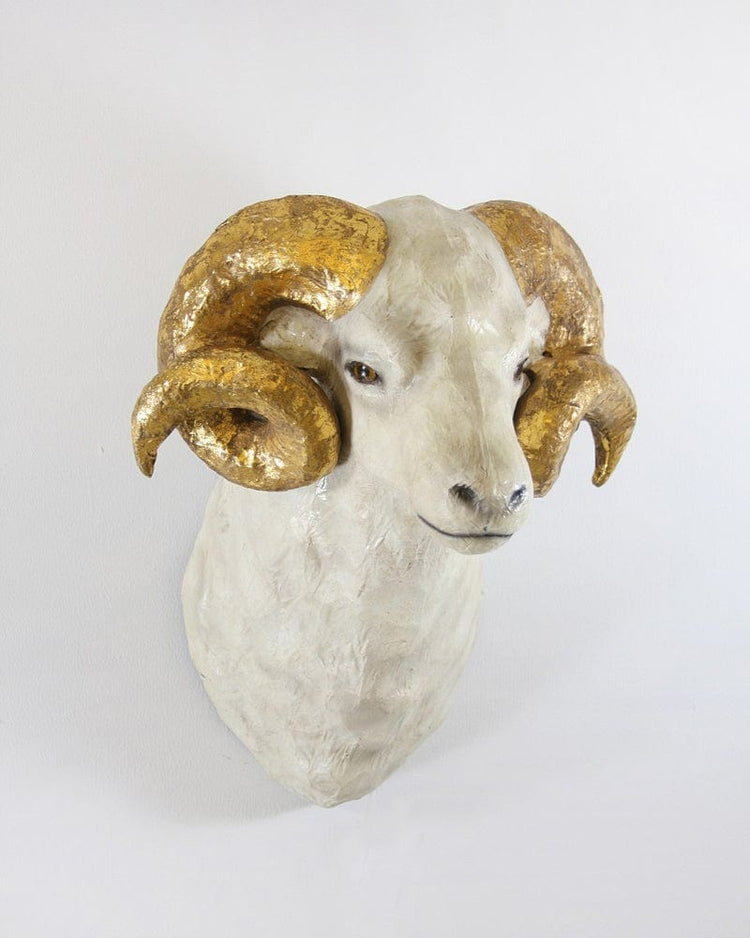 Little cody foster room ram mount with gold horns