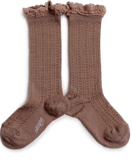 Little collegien accessories adeline knee socks in praline de lyon