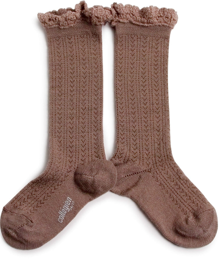 Little collegien accessories adeline knee socks in praline de lyon