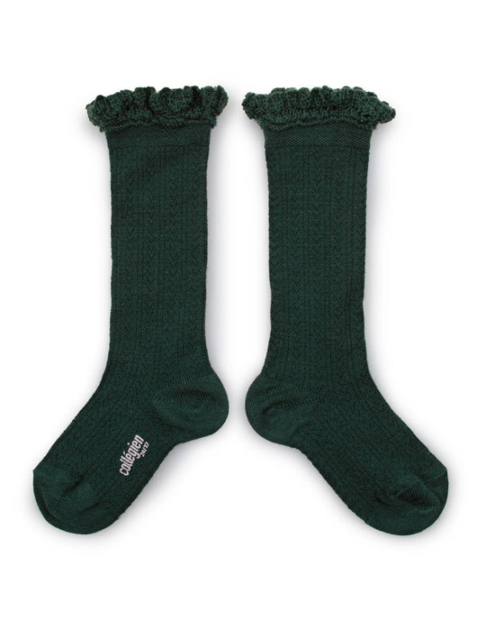 Little collégien accessories adeline knee socks in vert forêt