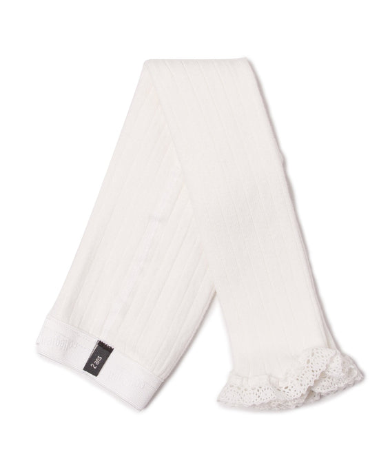 Little collegien accessories aliénor footless tights in blanc neige