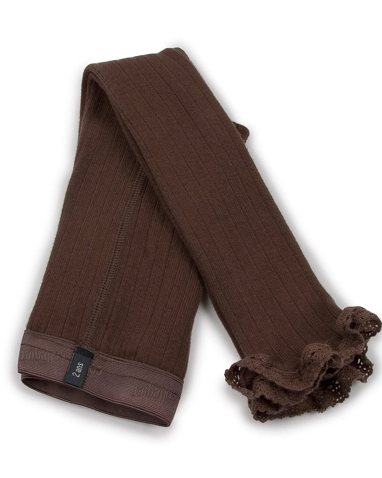 Little collegien accessories aliénor footless tights in chocolat au lait