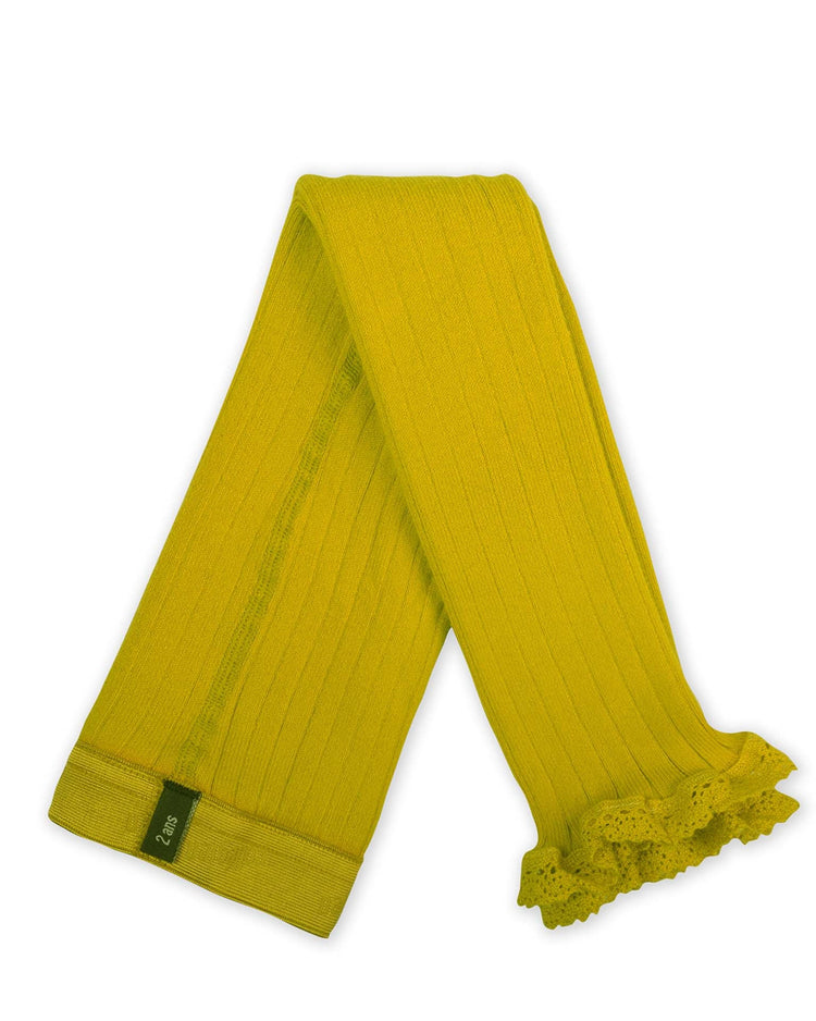 Little collégien accessories aliénor footless tights in kiwi doré
