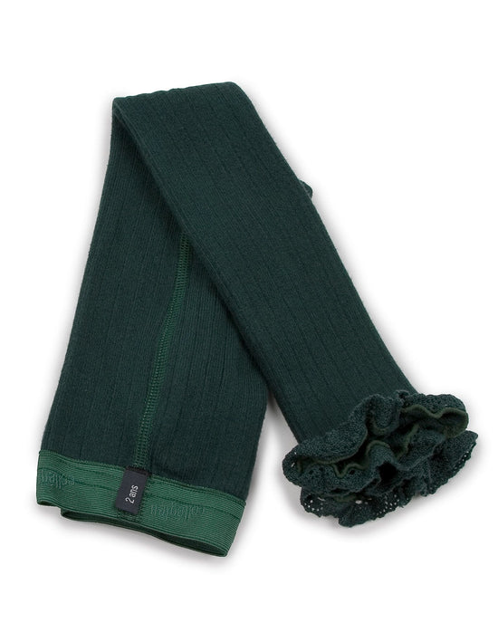 Little collegien accessories aliénor footless tights in vert forêt