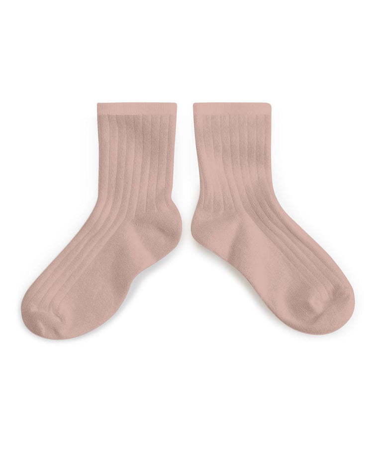 Little collegien accessories 18/20 ankle socks in vieux rose