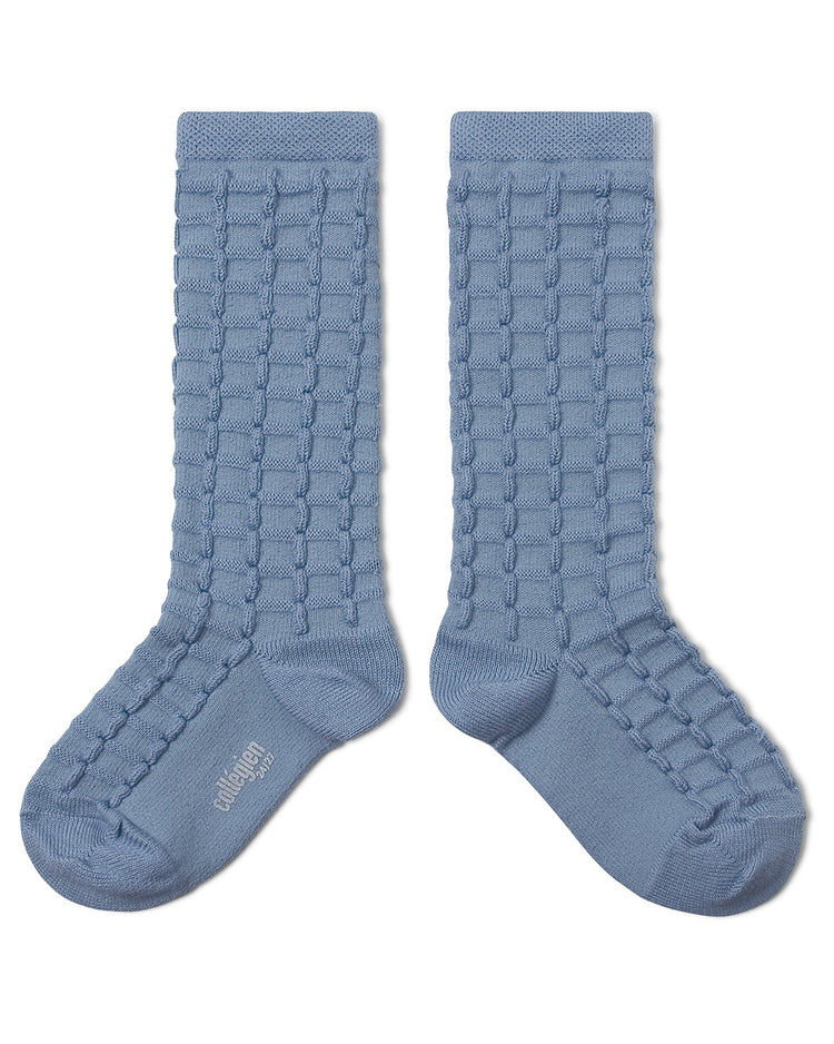 Little collegien accessories camille knee socks in bleu azur