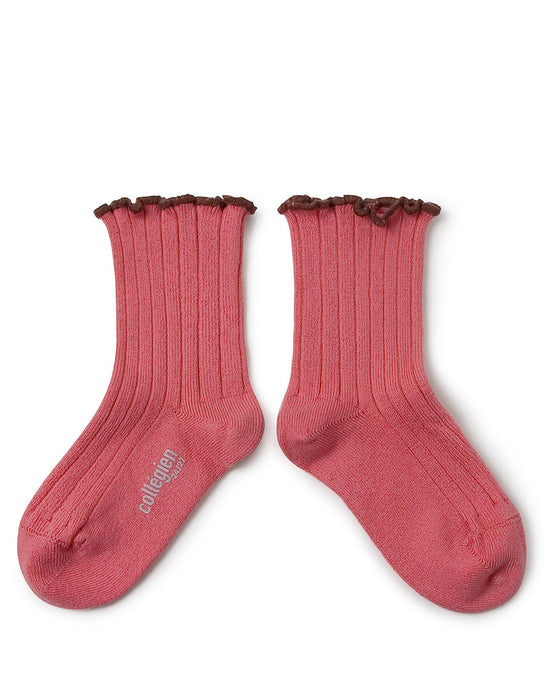 Little collégien accessories delphine ankle socks in rose litchi