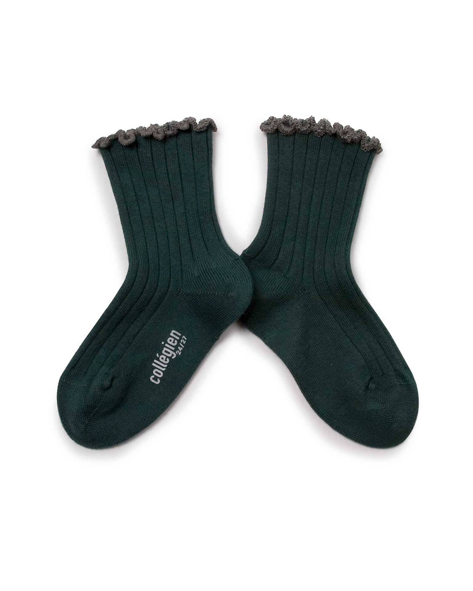 Little collégien accessories delphine ankle socks in vert fôret
