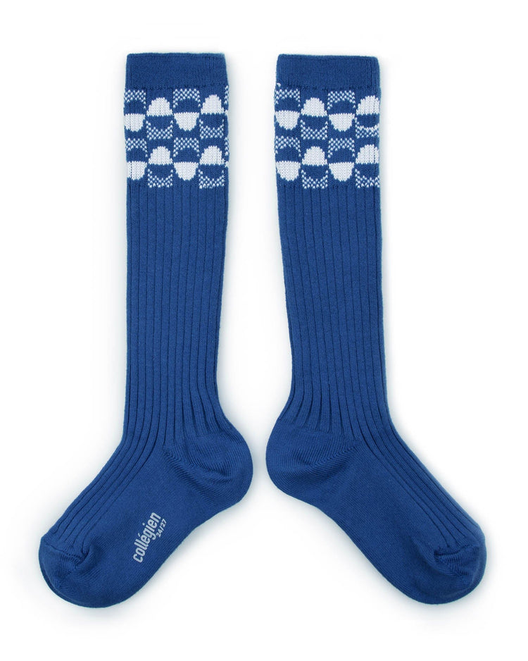 Little collégien accessories dominique knee socks in bleu saphir