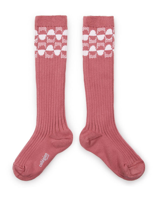 Little collégien accessories dominique knee socks in rose litchi
