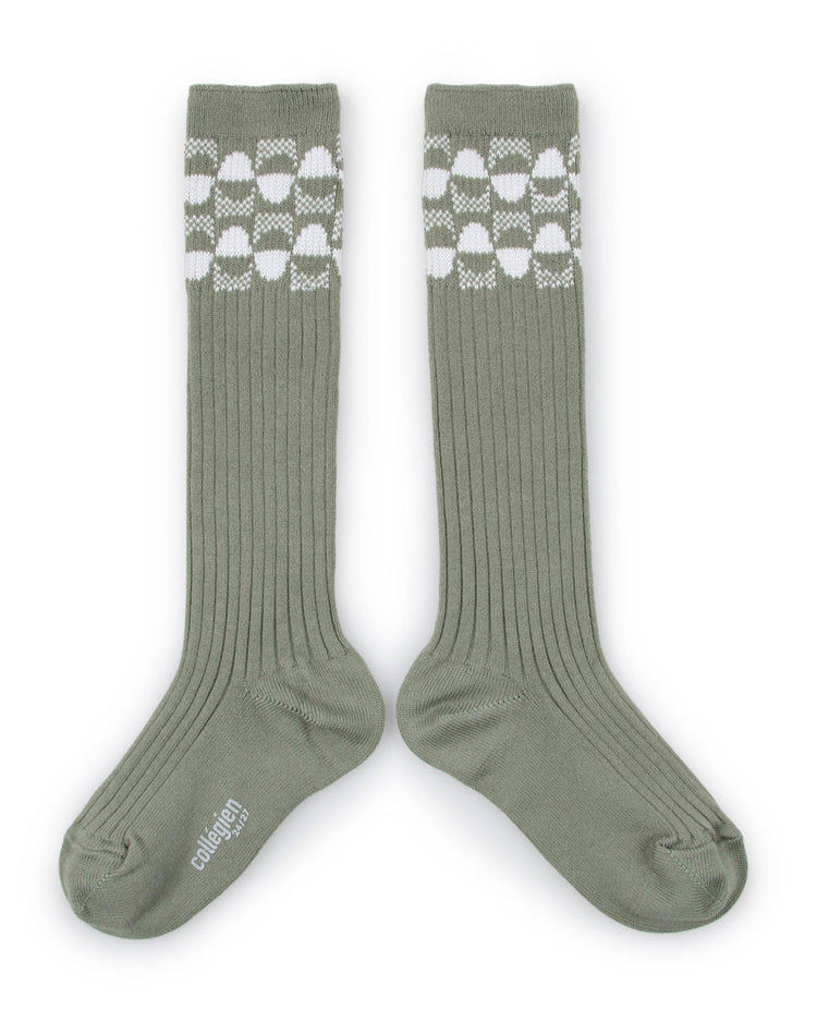 Little collégien accessories dominique knee socks in sauge