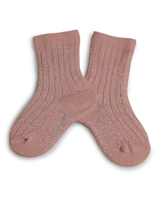 Little collegien accessories 18/20 glittery socks in boise de rose