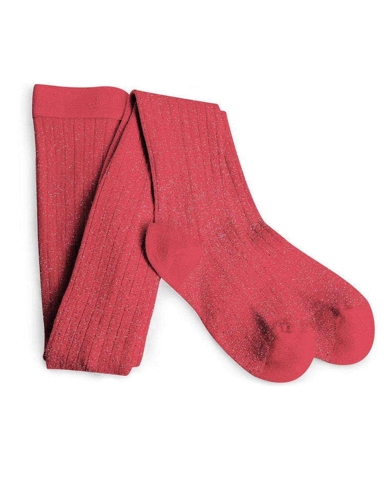 Little collegien accessories glittery tights in corail de mediterran
