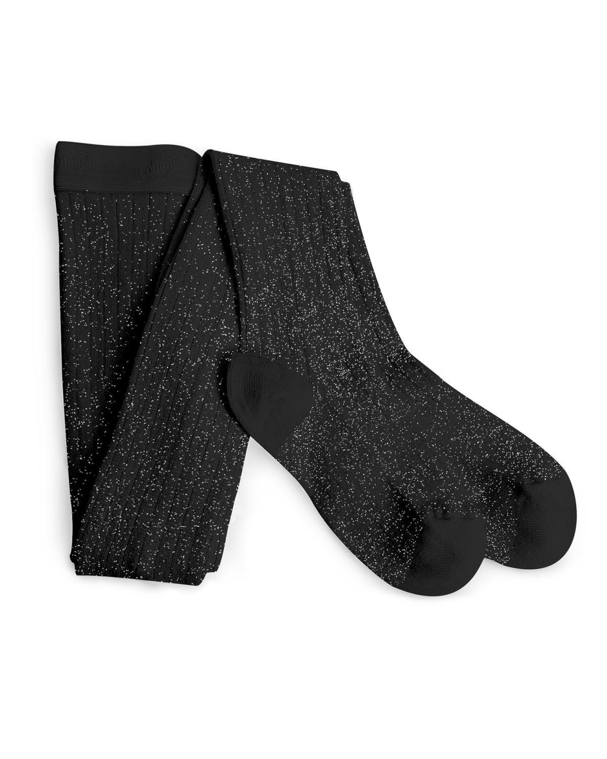 Little collegien accessories 0/3m glittery tights in noir charbon