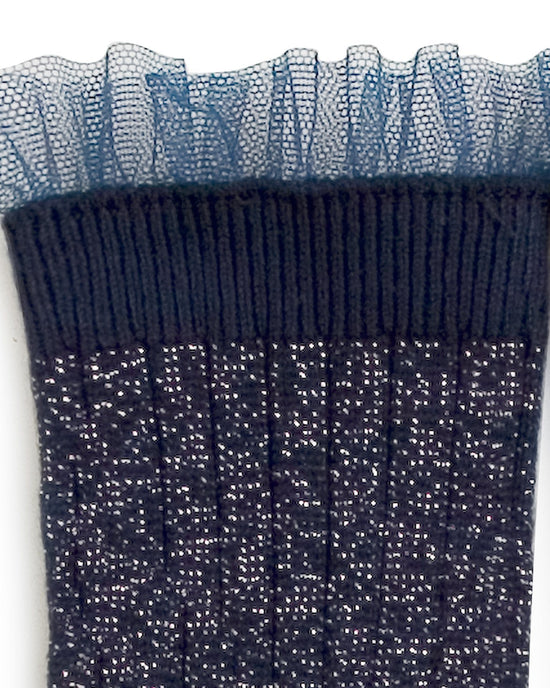 Little collegien accessories glittery tulle socks in nuit étoilée