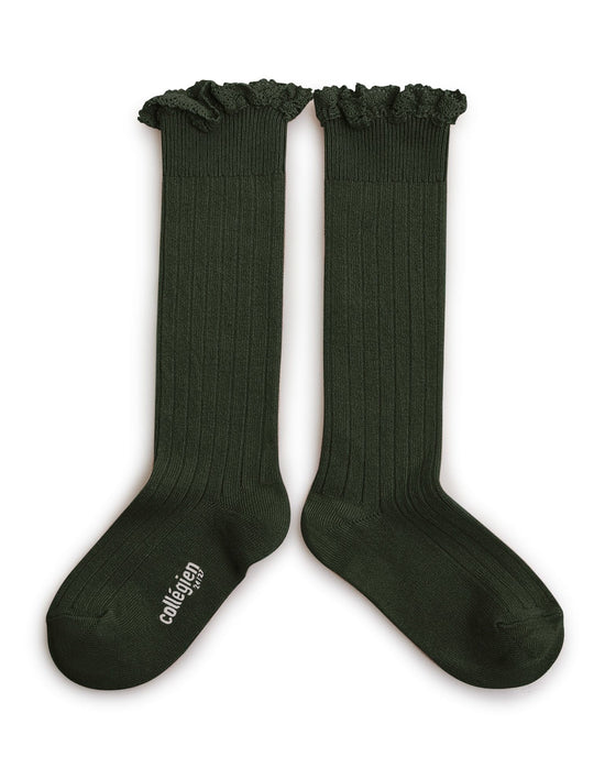 Little collegien accessories joséphine knee socks in vert forêt