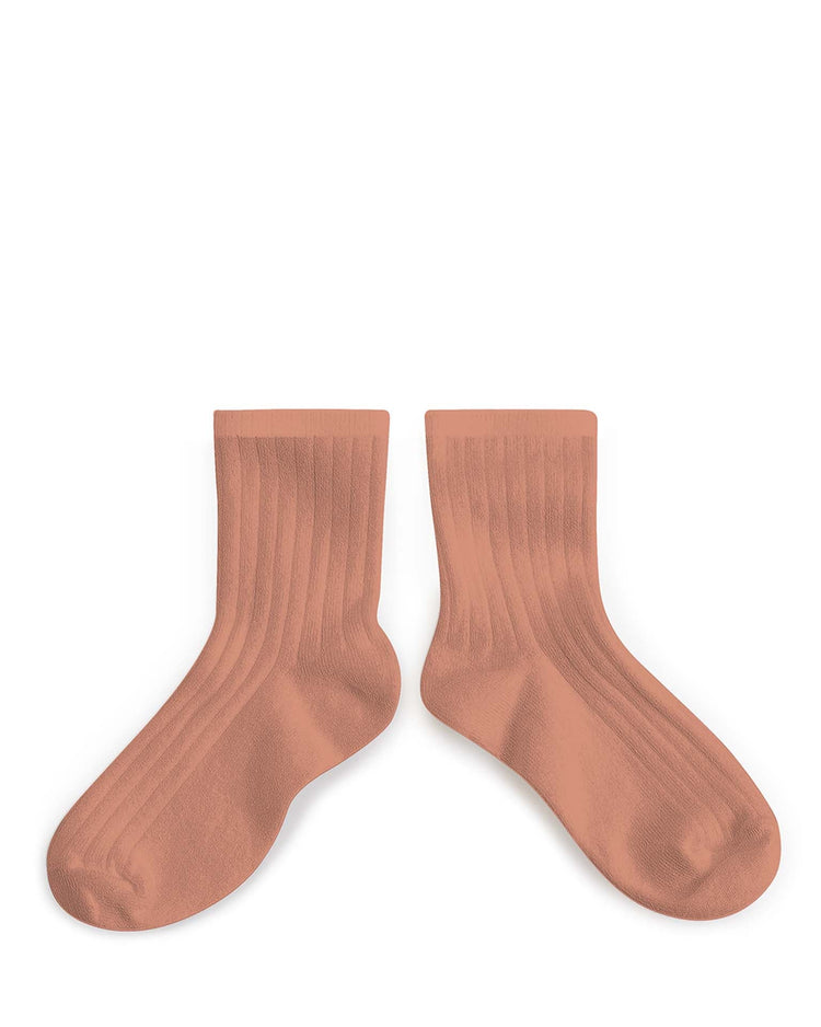 Little collégien accessories la mini ankle socks in bois de rose