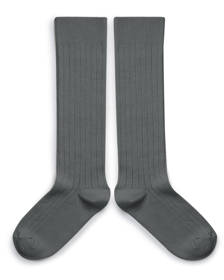 Little collegien accessories le haute knee socks in gris galet