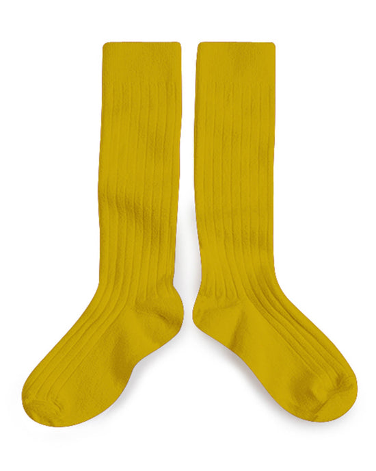 Little collégien accessories le haute knee socks in kiwi doré