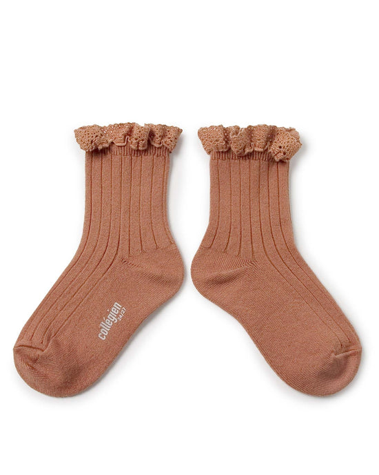 Little collégien accessories lili ankle socks in bois de rose