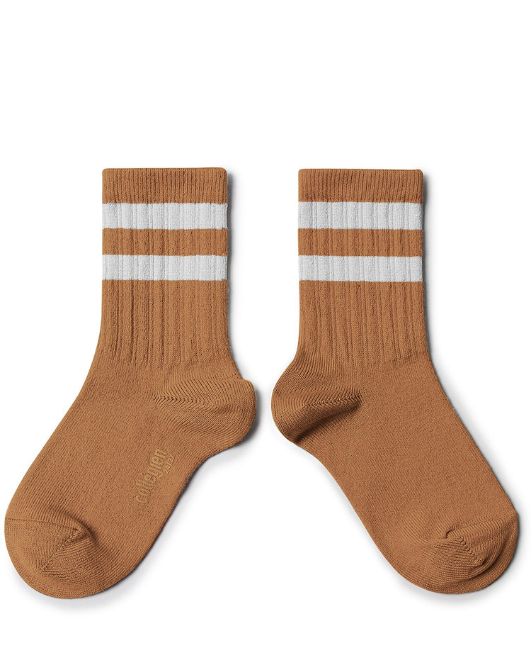 Little collegien accessories nico crew socks in caramel au beurre sale