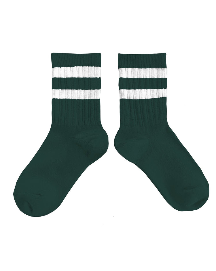 Little collegien accessories nico crew socks in vert forêt