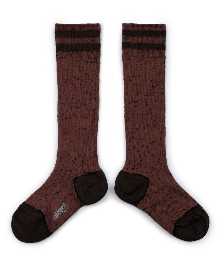 Little collégien accessories noa knee socks in châtaigne