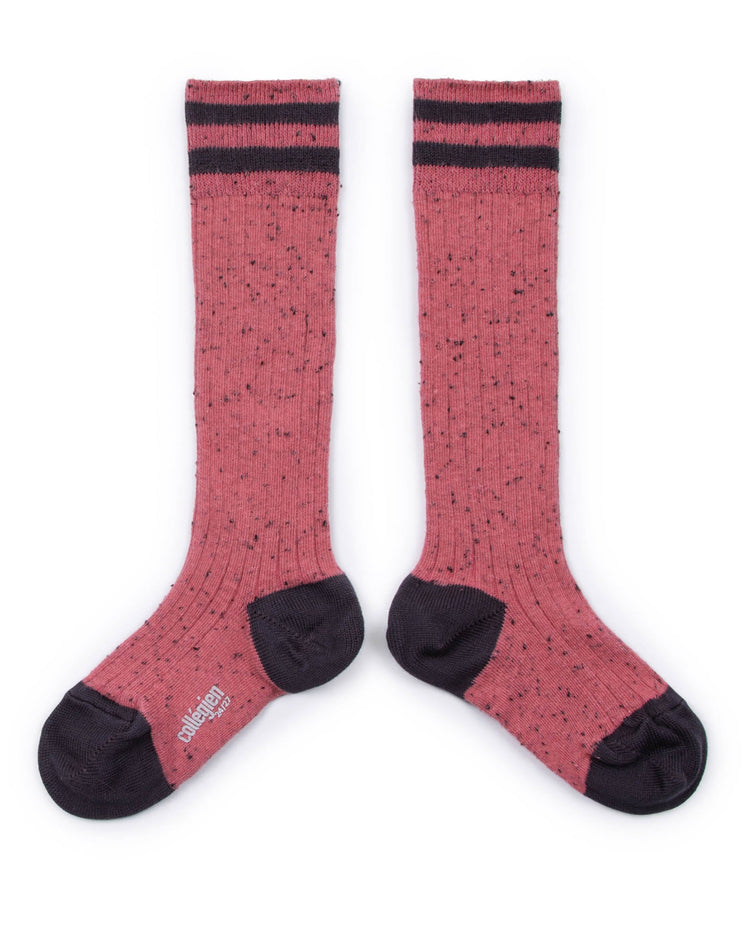 Little collégien accessories noa knee socks in rose litchi