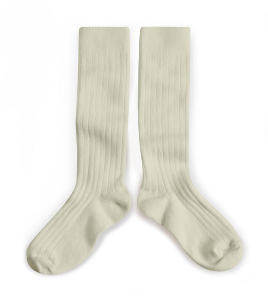 Little collegien accessories 18/20 ribbed knee high socks in doux agneaux