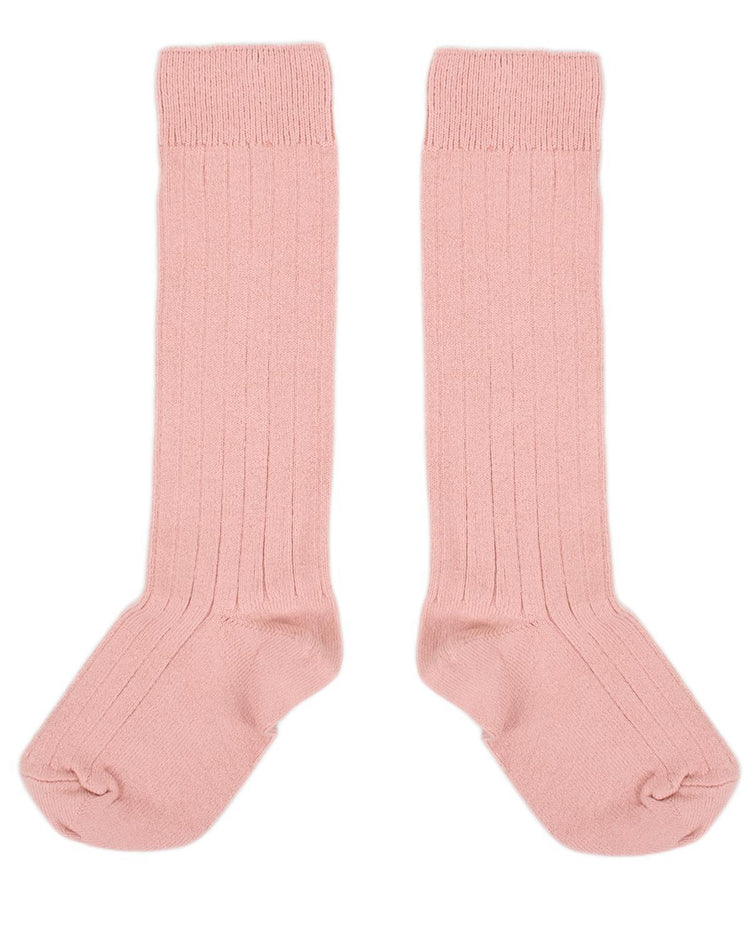 Little collegien accessories 18/20 ribbed knee high socks in vieux rose