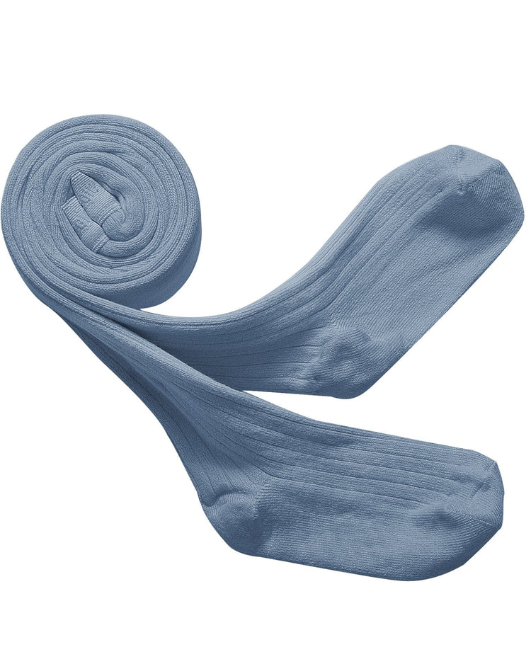 Little collegien accessories ribbed tights in bleu azur