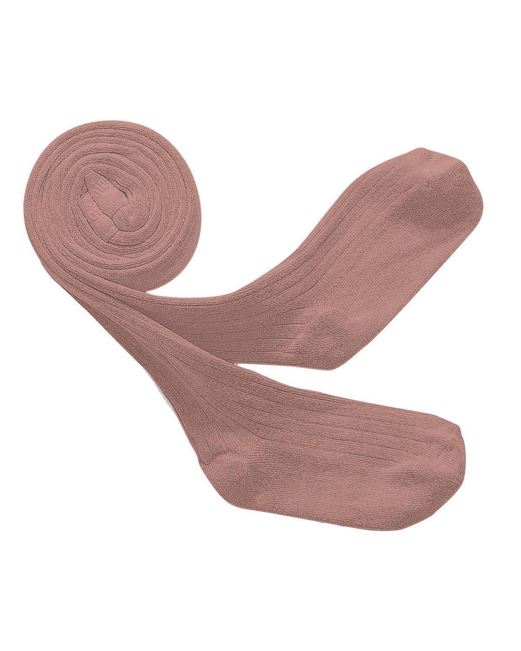 Little collegien accessories ribbed tights in bois de rose