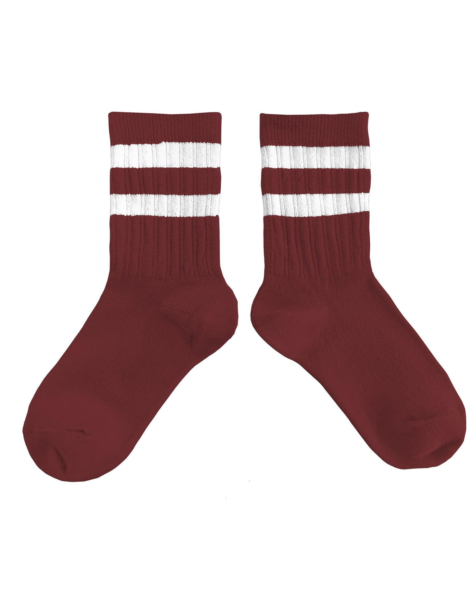 Little collegien accessories ribbed varsity socks in châtaigne