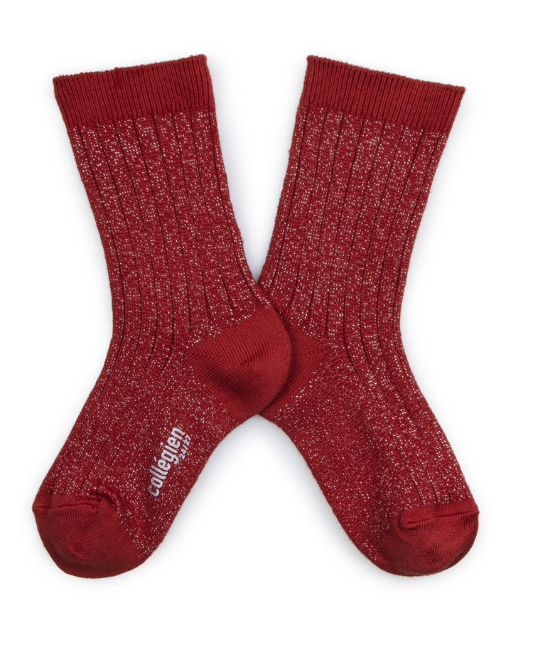 Little collégien accessories victoire crew socks in rouge de carmen