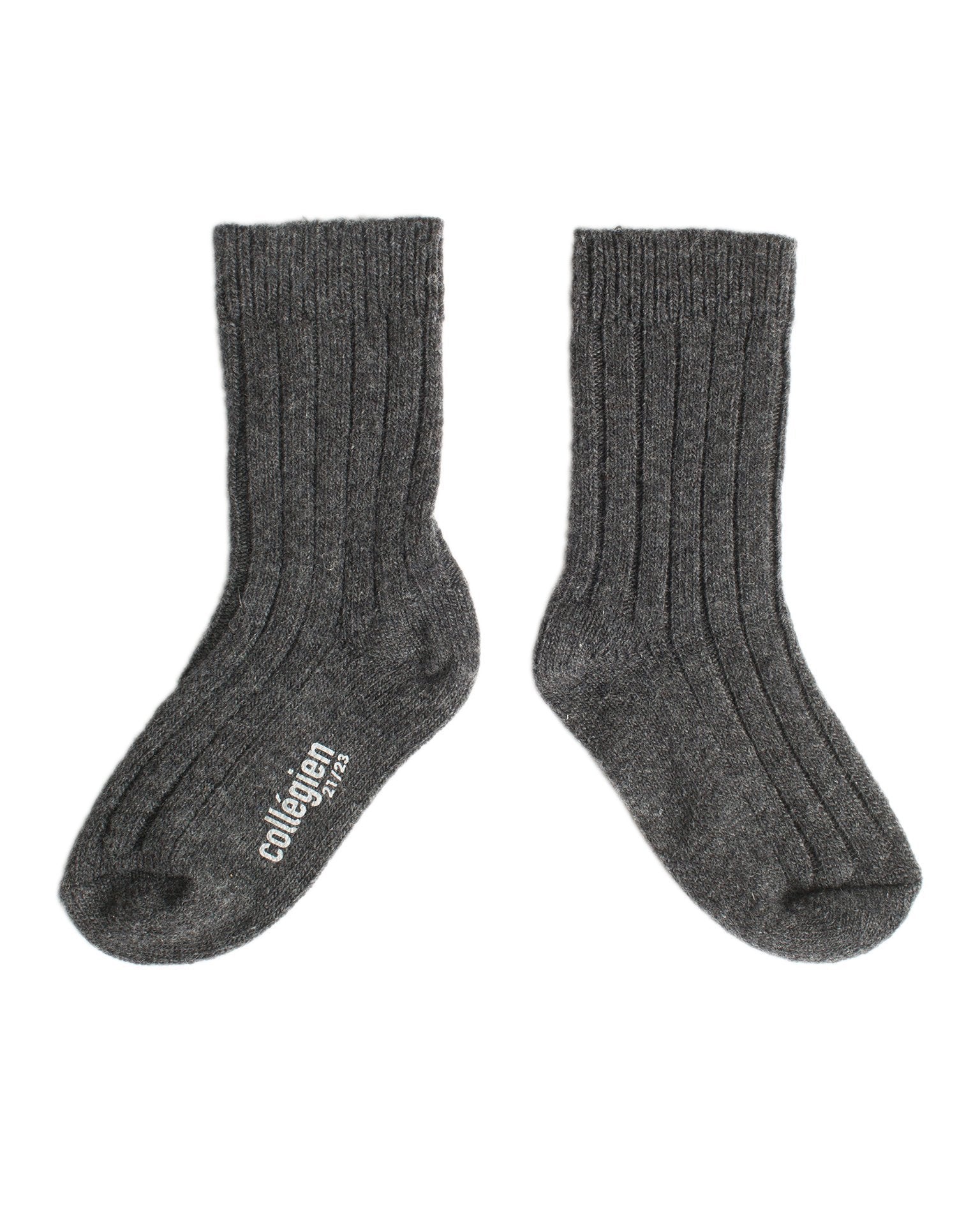 Little collegien accessories wool + cashmere socks in smoky