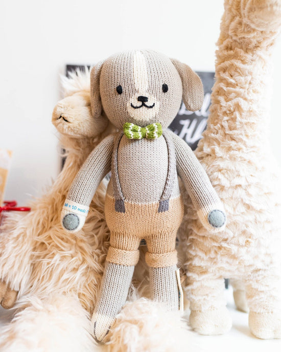 Little cuddle + kind play noah the dog