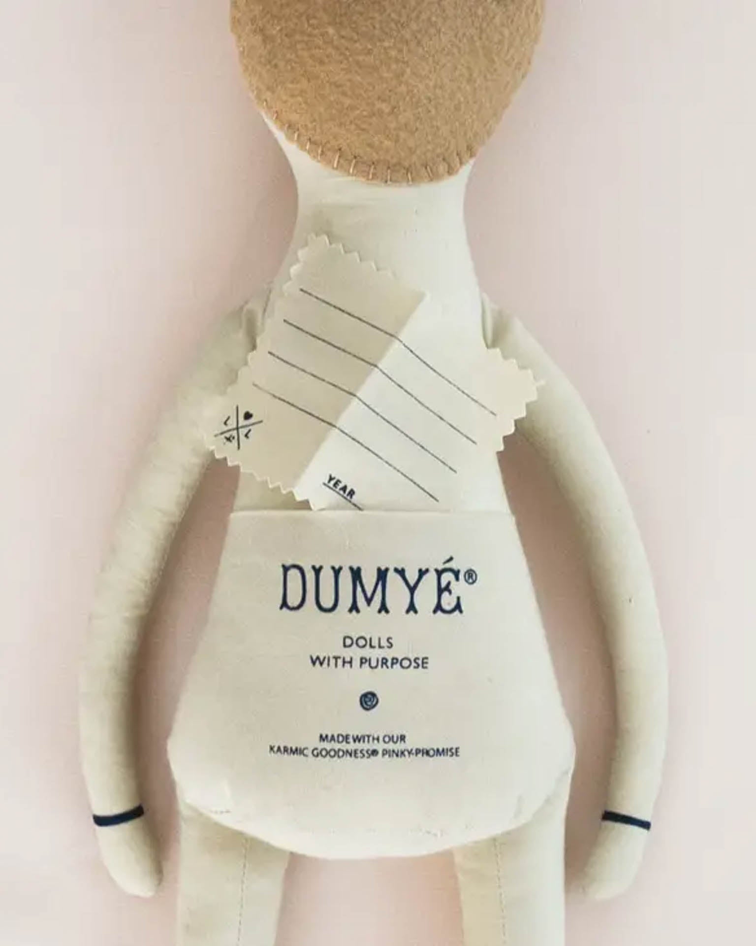 Little dumyé play maple adventure doll with ivory body, copper hair + olive eyes