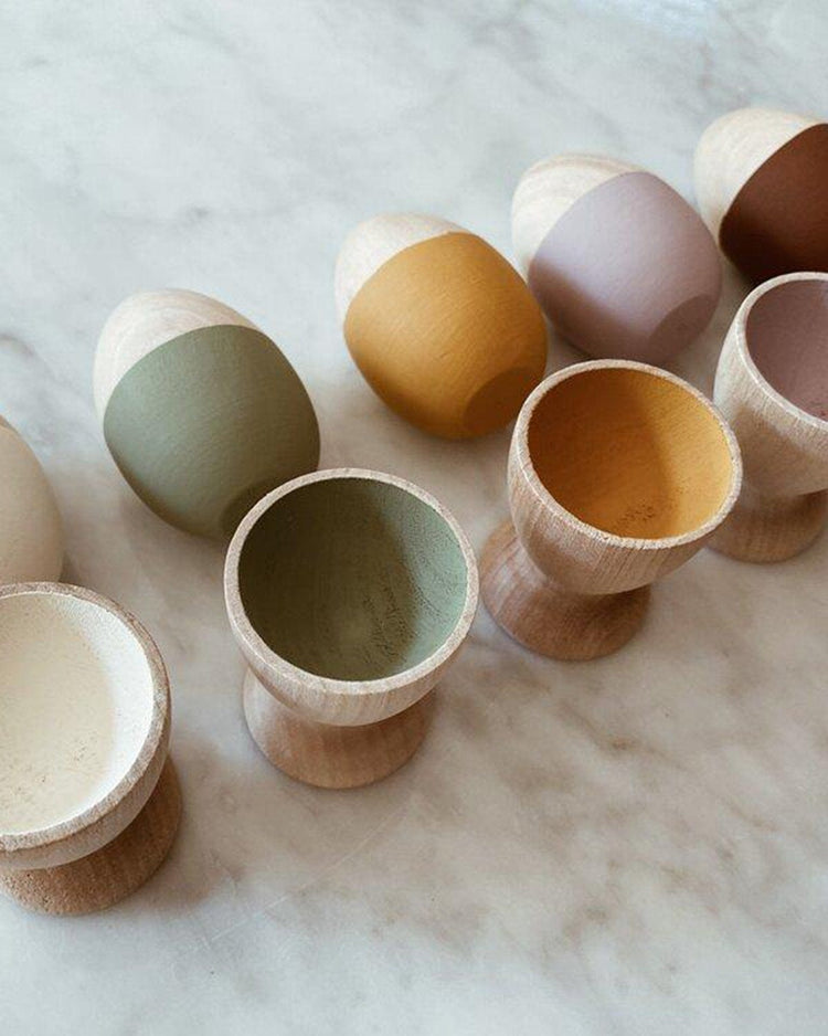 Little elm + otter play egg + cup sorting set in natural tones