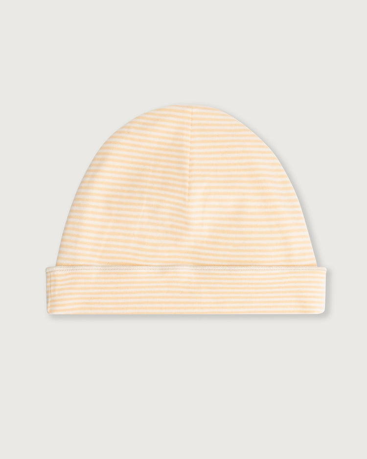 Little gray label baby accessories baby beanie in apricot + cream