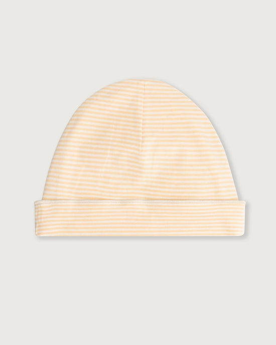 Little gray label baby accessories baby beanie in apricot + cream