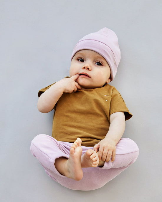 Little gray label baby accessories baby beanie in purple haze