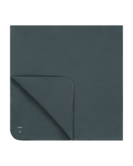 Little gray label room baby blanket in blue grey