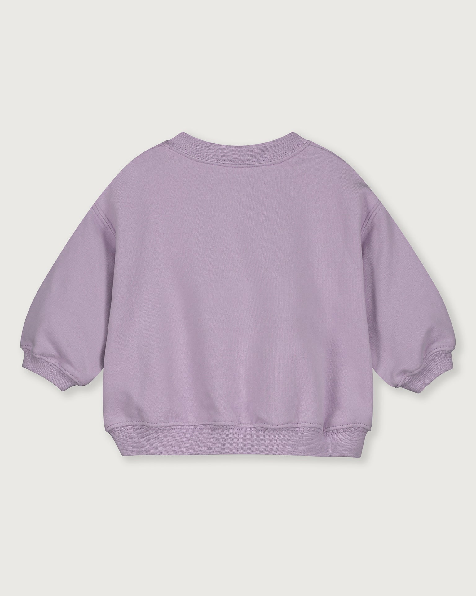 Little gray label baby girl baby dropped shoulder sweater in purple haze