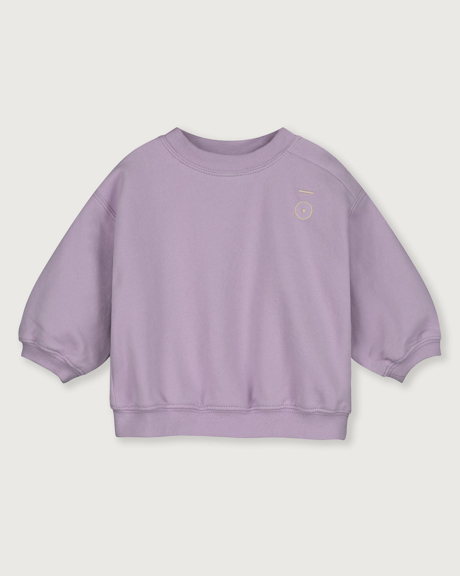 Little gray label baby girl baby dropped shoulder sweater in purple haze